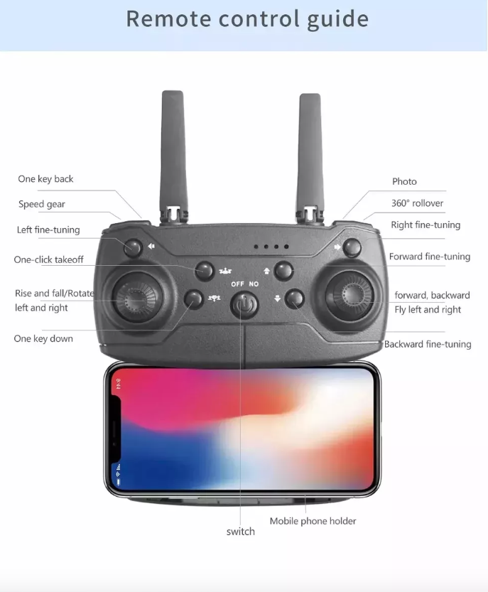 Drone Doble Camara Control Remoto