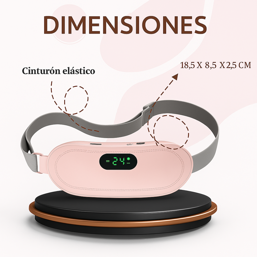 Cinturón Dolor Menstrual Termico Masajes