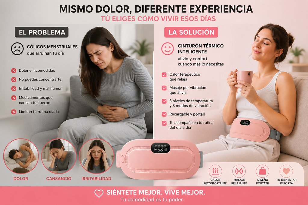 Cinturón Anticólicos con Calor y Masaje Vibratorio
